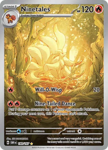 Carte Feunard (Ninetales) Illustration Rare — set Écarlate & Violet 151