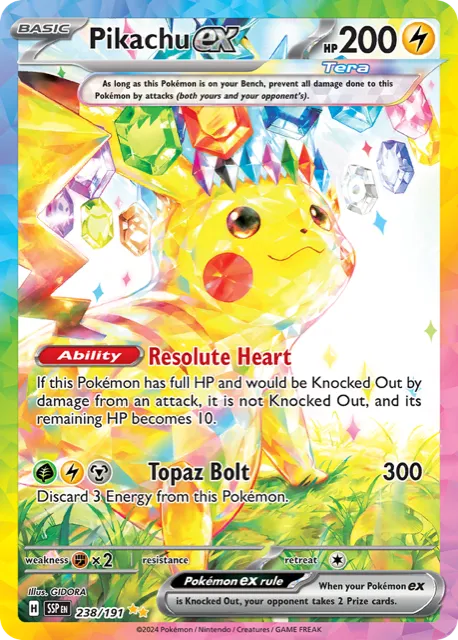 Carte Pikachu ex Illustration Spéciale — Étincelles Déferlantes